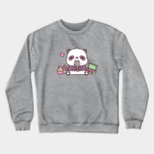 Panda With Lollopop Sweet Tooth Crewneck Sweatshirt